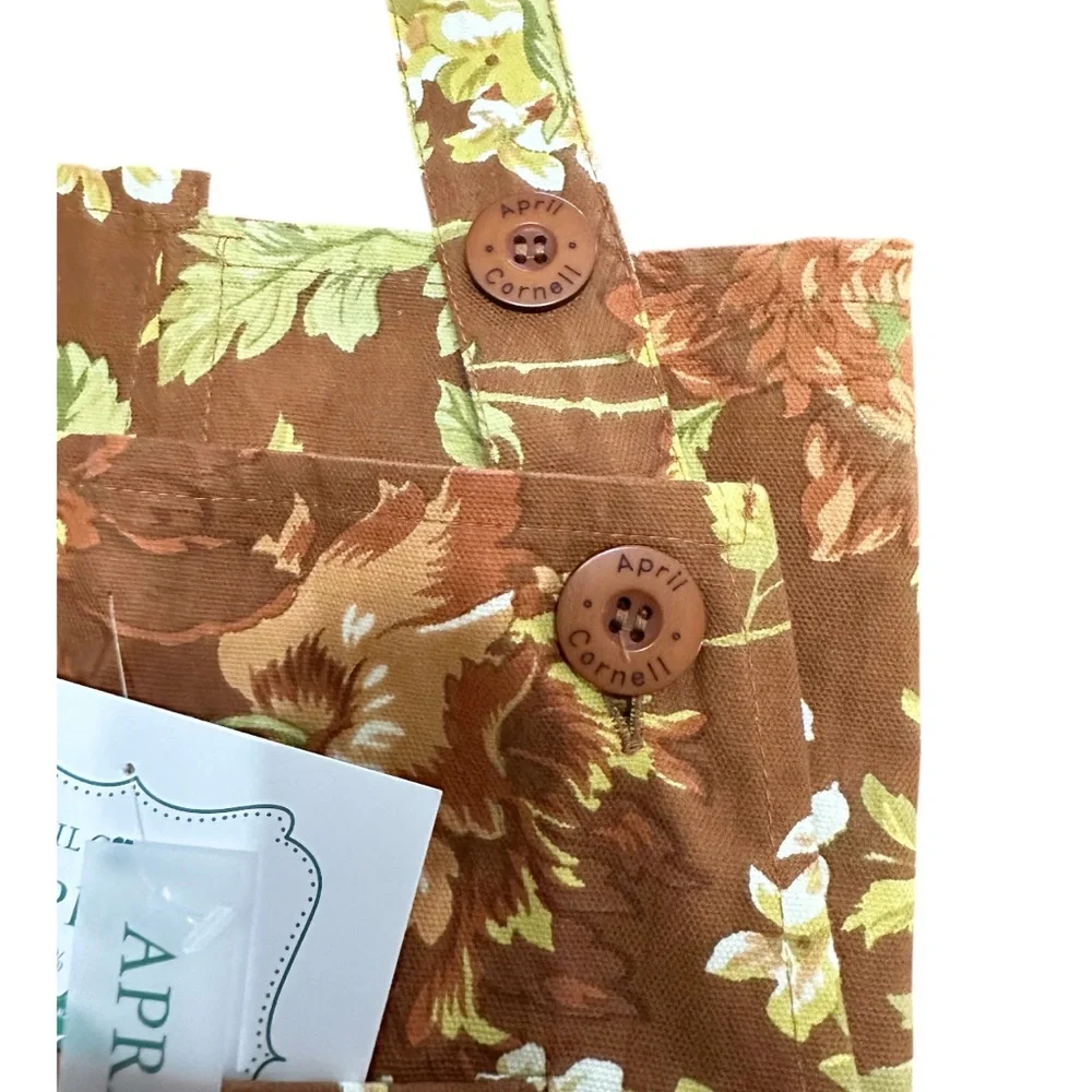 NEW April Cornell FALL FLORAL Design Chef’s Apron with Front Pocket